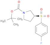 1-Pyrrolidinecarboxylic acid, 3-[(4-fluorophenyl)sulfonyl]-, 1,1-dimethylethyl ester, (3S)-