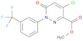 3-Pyridazinecarboxylic acid, 4-chloro-1,6-dihydro-6-oxo-1-[3-(trifluoromethyl)phenyl]-, methyl est…