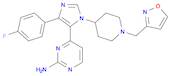 2-Pyrimidinamine, 4-[4-(4-fluorophenyl)-1-[1-(3-isoxazolylmethyl)-4-piperidinyl]-1H-imidazol-5-yl]-