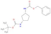 Carbamic acid, N-[(1R,3S)-3-[[(1,1-dimethylethoxy)carbonyl]amino]cyclopentyl]-, phenylmethyl ester