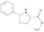 4-Thiazolidinecarboxylic acid, 2-phenyl-, methyl ester, (2R,4R)-