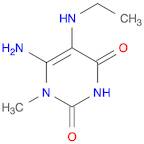 2,4(1H,3H)-Pyrimidinedione, 6-amino-5-(ethylamino)-1-methyl-