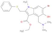 1H-Indole-3-carboxylic acid, 6-bromo-4-[(dimethylamino)methyl]-5-hydroxy-1-methyl-2-[(phenylthio)m…