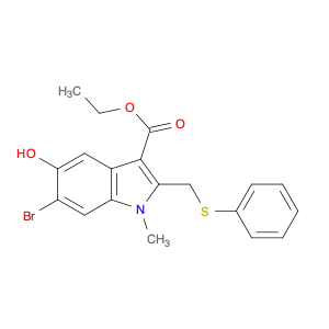 1H-Indole-3-carboxylic acid, 6-bromo-5-hydroxy-1-methyl-2-[(phenylthio)methyl]-, ethyl ester