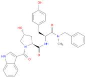 L-Tyrosinamide, (4R)-4-hydroxy-1-(1H-indol-3-ylcarbonyl)-L-prolyl-N-methyl-N-(phenylmethyl)- (9CI)