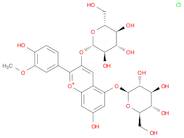 1-Benzopyrylium, 3,5-bis(β-D-glucopyranosyloxy)-7-hydroxy-2-(4-hydroxy-3-methoxyphenyl)-, chloride…