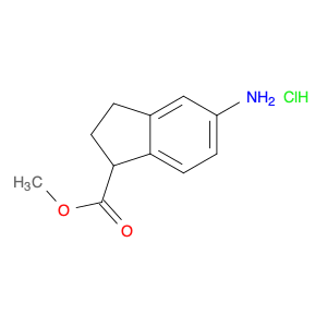 1H-Indene-1-carboxylic acid, 5-amino-2,3-dihydro-, methyl ester, hydrochloride (1:1)