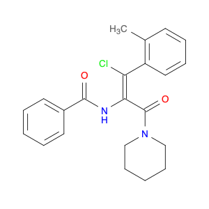 Benzamide, N-[(1Z)-2-chloro-2-(2-methylphenyl)-1-(1-piperidinylcarbonyl)ethenyl]-