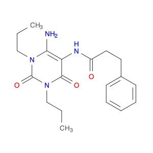 N-(6-Amino-2,4-dioxo-1,3-dipropyl-1,2,3,4-tetrahydropyrimidin-5-yl)-3-phenylpropanamide