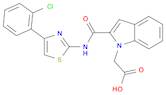 1H-Indole-1-acetic acid, 2-[[[4-(2-chlorophenyl)-2-thiazolyl]amino]carbonyl]-