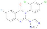 4(3H)-Quinazolinone, 3-(2,4-dichlorophenyl)-6-fluoro-2-(1H-1,2,4-triazol-1-yl)-