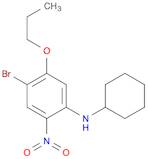 Benzenamine, 4-bromo-N-cyclohexyl-2-nitro-5-propoxy-