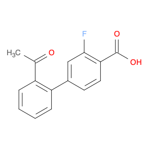 [1,1'-Biphenyl]-4-carboxylic acid, 2'-acetyl-3-fluoro-