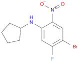 Benzenamine, 4-bromo-N-cyclopentyl-5-fluoro-2-nitro-