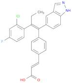 2-Propenoic acid, 3-[4-[(1E)-2-(2-chloro-4-fluorophenyl)-1-(1H-indazol-5-yl)-1-buten-1-yl]phenyl]-…