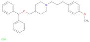 Piperidine, 4-[(diphenylmethoxy)methyl]-1-[3-(4-methoxyphenyl)propyl]-, hydrochloride (1:1)