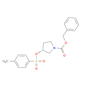 1-Pyrrolidinecarboxylic acid, 3-[[(4-methylphenyl)sulfonyl]oxy]-, phenylmethyl ester, (3R)-