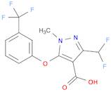 1H-Pyrazole-4-carboxylic acid, 3-(difluoromethyl)-1-methyl-5-[3-(trifluoromethyl)phenoxy]-