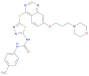 Urea, N-(4-methylphenyl)-N'-[5-[[7-[3-(4-morpholinyl)propoxy]-4-quinazolinyl]thio]-1,3,4-thiadiazo…