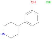 Phenol, 3-(4-piperidinyl)-, hydrochloride (1:1)