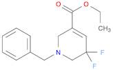 3-Pyridinecarboxylic acid, 5,5-difluoro-1,2,5,6-tetrahydro-1-(phenylmethyl)-, ethyl ester