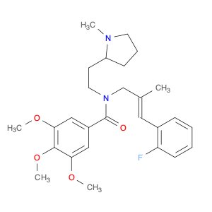 (E)-N-(3-(2-Fluorophenyl)-2-methylallyl)-3,4,5-trimethoxy-N-(2-(1-methylpyrrolidin-2-yl)ethyl)benz…