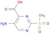 4-Pyrimidinecarboxylic acid, 5-amino-2-(methylsulfonyl)-