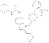 [1,1'-Biphenyl]-2-carboxylic acid, 4'-[[2-butyl-6-[[(cyclohexylamino)carbonyl]amino]-1H-benzimid...