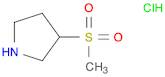 Pyrrolidine, 3-(methylsulfonyl)-, hydrochloride (1:1)