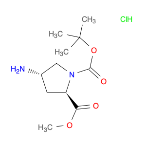 1,2-Pyrrolidinedicarboxylic acid, 4-amino-, 1-(1,1-dimethylethyl) 2-methyl ester, hydrochloride (1…