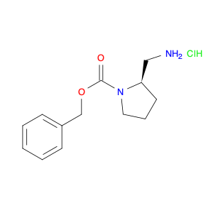 1-Pyrrolidinecarboxylic acid, 2-(aminomethyl)-, phenylmethyl ester, hydrochloride (1:1), (2R)-