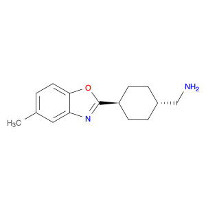 Cyclohexanemethanamine, 4-(5-methyl-2-benzoxazolyl)-, trans-