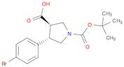 1,3-Pyrrolidinedicarboxylic acid, 4-(4-bromophenyl)-, 1-(1,1-dimethylethyl) ester, (3R,4S)-rel-