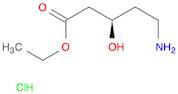 Pentanoic acid, 5-amino-3-hydroxy-, ethyl ester, hydrochloride (1:1), (3R)-