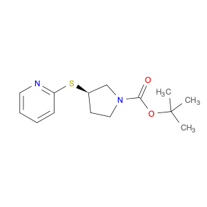 1-Pyrrolidinecarboxylic acid, 3-(2-pyridinylthio)-, 1,1-dimethylethyl ester, (3R)-