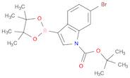 1H-Indole-1-carboxylic acid, 6-bromo-3-(4,4,5,5-tetramethyl-1,3,2-dioxaborolan-2-yl)-, 1,1-dimethy…