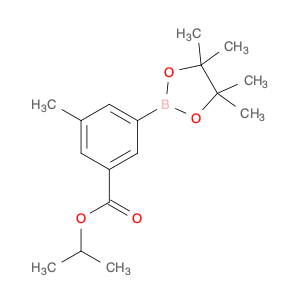 Benzoic acid, 3-methyl-5-(4,4,5,5-tetramethyl-1,3,2-dioxaborolan-2-yl)-, 1-methylethyl ester