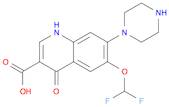 3-Quinolinecarboxylic acid, 6-(difluoromethoxy)-1,4-dihydro-4-oxo-7-(1-piperazinyl)-