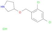 Pyrrolidine, 3-[(2,4-dichlorophenyl)methoxy]-, hydrochloride (1:1)