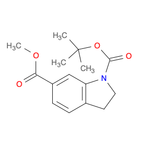 1H-Indole-1,6-dicarboxylic acid, 2,3-dihydro-, 1-(1,1-dimethylethyl) 6-methyl ester