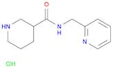 3-Piperidinecarboxamide, N-(2-pyridinylmethyl)-, hydrochloride (1:1)