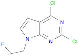 7H-Pyrrolo[2,3-d]pyrimidine, 2,4-dichloro-7-(2-fluoroethyl)-