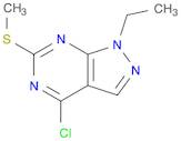 1H-Pyrazolo[3,4-d]pyrimidine, 4-chloro-1-ethyl-6-(methylthio)-