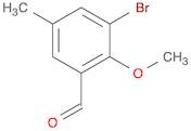 Benzaldehyde, 3-bromo-2-methoxy-5-methyl-