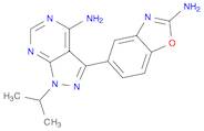 1H-Pyrazolo[3,4-d]pyrimidin-4-amine, 3-(2-amino-5-benzoxazolyl)-1-(1-methylethyl)-