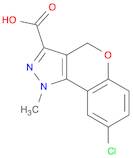 [1]Benzopyrano[4,3-c]pyrazole-3-carboxylic acid, 8-chloro-1,4-dihydro-1-methyl-