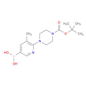 1-Piperazinecarboxylic acid, 4-(5-borono-3-methyl-2-pyridinyl)-, 1-(1,1-dimethylethyl) ester