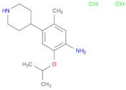 Benzenamine, 5-methyl-2-(1-methylethoxy)-4-(4-piperidinyl)-, hydrochloride (1:2)