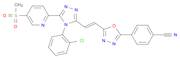 Benzonitrile, 4-[5-[(1E)-2-[4-(2-chlorophenyl)-5-[5-(methylsulfonyl)-2-pyridinyl]-4H-1,2,4-triaz...