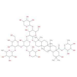 Olean-12-en-28-oic acid, 3-[(O-α-L-arabinopyranosyl-(1→4)-O-[O-6-deoxy-α-L-mannopyranosyl-(1→2)-β-…